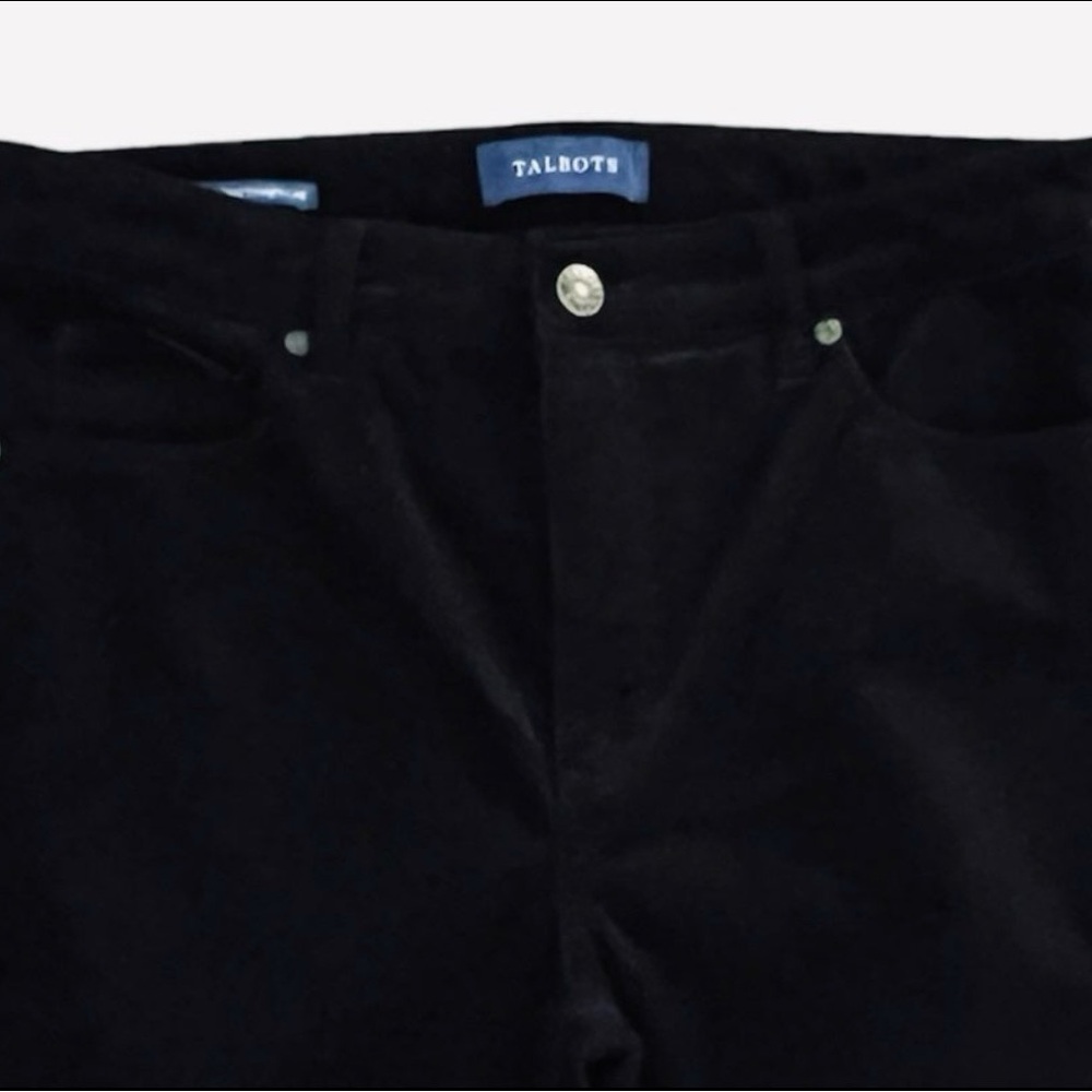 Talbots Black Corduroy Pants Petite - Picture 2 of 5